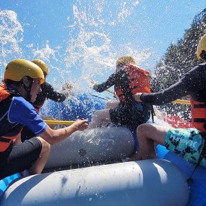 Inside view of a river run down on the Ontario white water best river